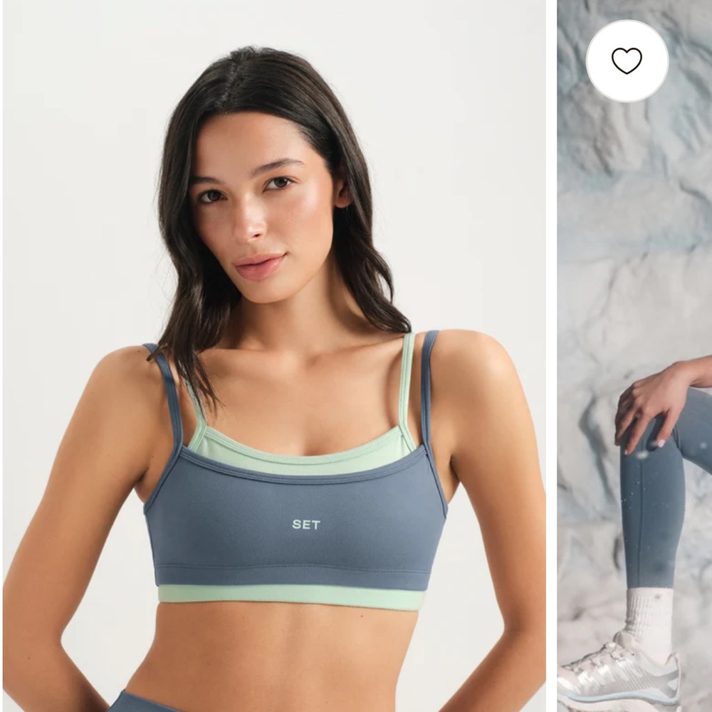 Set Active Cloud Training Crop Cami Bra - image 4